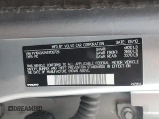 2011 Volvo S80 3.2L с VIN YV1940AS4B1139728, выставлен на аукционе Copart как лот 89360685 с пробегом 157 539 миль миль и Списание • Salvage title. История ставок и продаж доступна на DreamBid. Изображение 12.