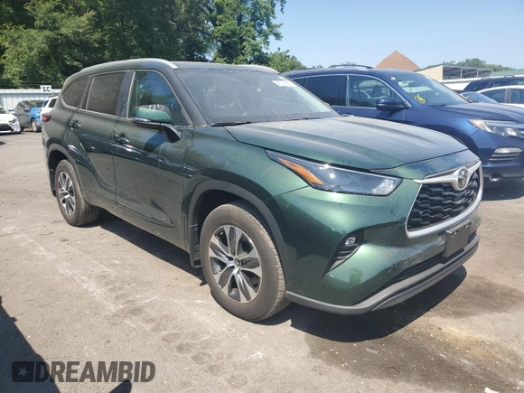 2024 Toyota Highlander LE with VIN 5TDKDRBH5RS539941, listed as a Copart auction lot 66312625 with 19,189 mi miles and Salvage title. Bid and sale history available at DreamBid. Image 4.