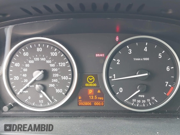 2008 BMW 5 Series 528xi with VIN WBANV13538CZ56228, listed as a IAAI auction lot 41842631 with 92,806 mi miles. Bid and sale history available at carsss.com. Image 7.