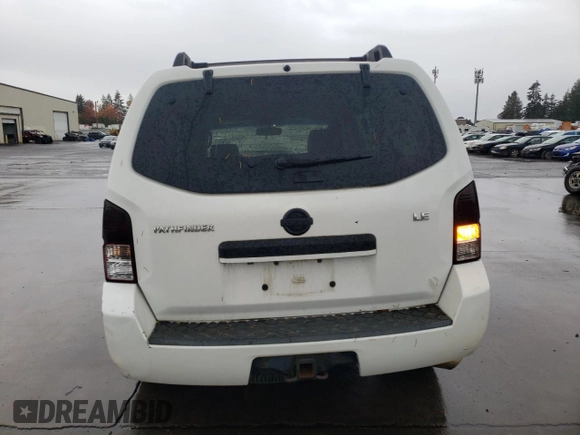 2008 Nissan Pathfinder LE with VIN 5N1BR18B98C611824, listed as a Copart auction lot 78617774 with 197,116 mi miles and Salvage Title. Bid and sale history available at carsss.com. Image 6.