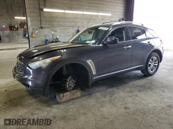 2011 Infiniti FX with VIN JN8AS1MW9BM733523, listed as a Copart auction lot 56670815 with 105,195 mi miles and Salvage title. Bid and sale history available at DreamBid. Image 1.