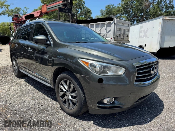 2014 Infiniti QX60 z VIN 5N1AL0MN8EC541946, wystawiony jako Copart lot #58538715 z przebiegiem 138 680 mil mil oraz Czysty tytuł • Clean title. Historia ofert i sprzedaży dostępna na DreamBid. Obrazek 1.