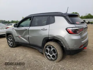 2022 Jeep Compass Trailhawk with VIN 3C4NJDDB7NT163504, listed as a Copart auction lot 60799975 with 16,312 mi miles and Salvage title. Bid and sale history available at DreamBid. Image 2.