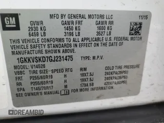 2016 GMC Acadia SLT with VIN 1GKKVSKD7GJ231475, listed as a Copart auction lot 47871085 with 161,510 mi miles and Salvage Title. Bid and sale history available at carsss.com. Image 13.