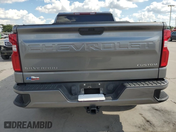 2020 Chevrolet Silverado 1500 Custom with VIN 1GCRWBEK8LZ242272, listed as a Copart auction lot 72089074 with 39,922 mi miles and Salvage Title. Bid and sale history available at carsss.com. Image 6.