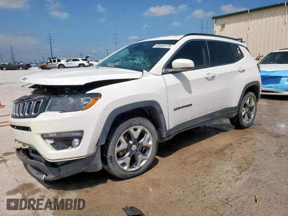 2019 Jeep Compass Limited with VIN 3C4NJDCB9KT618950, listed as a Copart auction lot 53464175 with 123,247 mi miles and Clean title. Bid and sale history available at DreamBid. Image 1.