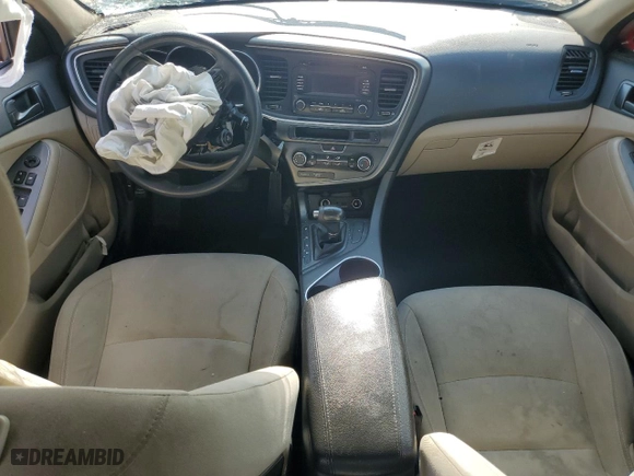 2014 Kia Optima LX with VIN 5XXGM4A75EG288769, listed as a Copart auction lot 78477734 with 0 mi miles and Salvage Title. Bid and sale history available at carsss.com. Image 8.