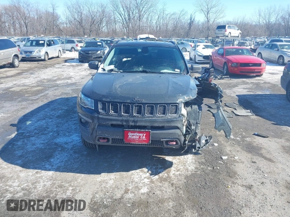 2018 Jeep Compass Trailhawk with VIN 3C4NJDDB5JT458112, listed as a IAAI auction lot 41617567 with 79,612 mi miles and . Bid and sale history available at carsss.com. Image 12.