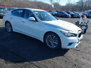 2023 Infiniti Q50 Luxe with VIN JN1EV7BR8PM540570, listed as a IAAI auction lot 41131629 with 5,964 mi miles and . Bid and sale history available at DreamBid. Image 1.