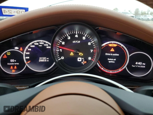 2022 Porsche Panamera GTS with VIN WP0AG2A74NL135012, listed as a Copart auction lot 88932985 with 21,131 mi miles and Clean Title. Bid and sale history available at carsss.com. Image 9.