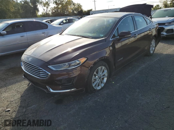 2019 Ford Fusion Hybrid SEL with VIN 3FA6P0MU1KR123706, listed as a Copart auction lot 61727782 with 41,646 mi miles. Bid and sale history available at carsss.com. Image 2.