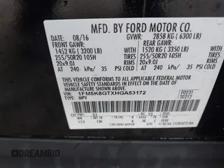 2017 Ford Explorer Sport с VIN 1FM5K8GTXHGA53172, выставлен на аукционе IAAI как лот 41848075 с пробегом 159 843 миль миль и . История ставок и продаж доступна на DreamBid. Изображение 9.