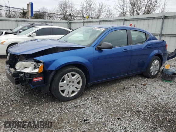 2013 Dodge Avenger SE with VIN 1C3CDZAB6DN710331, listed as a Copart auction lot 48888945 with 138,702 mi miles and Salvage Title. Bid and sale history available at DreamBid. Image 1.