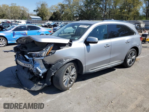 2017 Acura MDX Technology with VIN 5FRYD4H59HB021228, listed as a Copart auction lot 49586175 with 130,688 mi miles and Salvage Title. Bid and sale history available at DreamBid. Image 1.