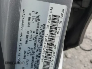 2013 Mazda 3 i Sport with VIN JM1BL1U73D1740574, listed as a Copart auction lot 51494495 with 98,319 mi miles and Salvage Title. Bid and sale history available at carsss.com. Image 15.