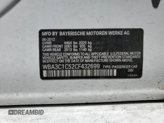 2012 BMW 3 Series 328i z VIN WBA3C1C52CF432699, wystawiony jako Copart lot #60540175 z przebiegiem 130 162 mil mil oraz Szkoda całkowita • Salvage title. Historia ofert i sprzedaży dostępna na DreamBid. Obrazek 13.