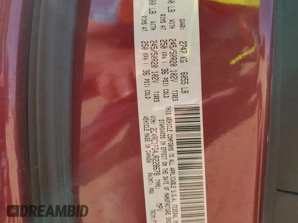 2018 Chrysler Pacifica Touring Plus with VIN 2C4RC1FG4JR228678, listed as a Copart auction lot 52318475 with 97,775 mi miles and Salvage title. Bid and sale history available at DreamBid. Image 13.