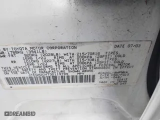2003 Toyota RAV4 with VIN JTEGH20V730119789, listed as a IAAI auction lot 41809263 with 140,028 mi miles. Bid and sale history available at carsss.com. Image 9.