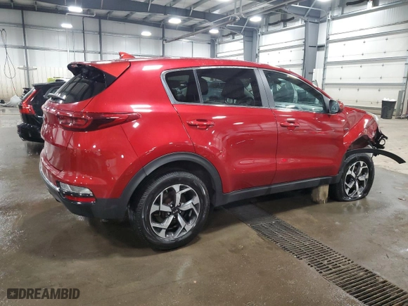 2020 Kia Sportage LX with VIN KNDPMCAC3L7748721, listed as a Copart auction lot 47761215 with 48,657 mi miles and Salvage Title. Bid and sale history available at carsss.com. Image 3.