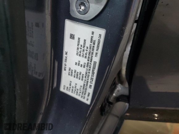 2023 Tesla Model 3 с VIN 5YJ3E1EA6PF655555, выставлен на аукционе Copart как лот 58616695 с пробегом 33 667 миль миль и Списание • Salvage title. История ставок и продаж доступна на DreamBid. Изображение 12.