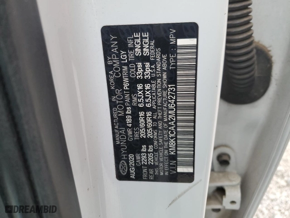 2021 Hyundai Kona SE with VIN KM8K1CAA2MU642731, listed as a Copart auction lot 46622875 with 85,846 mi miles and Salvage Title. Bid and sale history available at carsss.com. Image 15.
