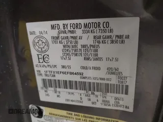 2014 Ford F-150 XL with VIN 1FTFX1EF6EFB64592, listed as a IAAI auction lot 41864196 with Not Provided miles and . Bid and sale history available at carsss.com. Image 9.