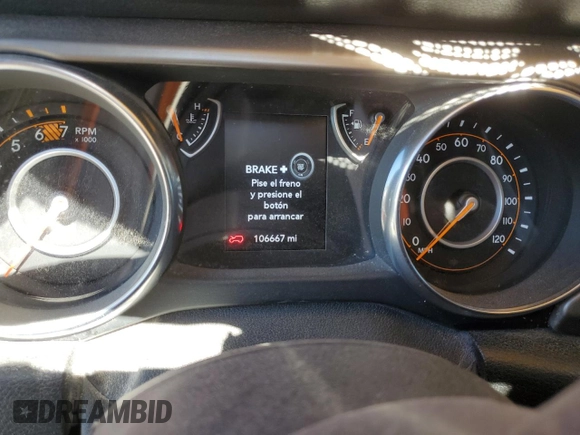 2020 Jeep Wrangler Unlimited Sport S with VIN 1C4HJXDN2LW279810, listed as a Copart auction lot 47481755 with 106,667 mi miles and Salvage title. Bid and sale history available at DreamBid. Image 9.