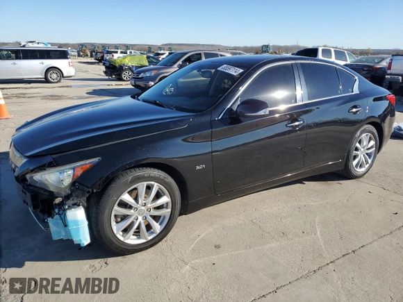 2017 Infiniti Q50 Signature Edition with VIN JN1EV7AP3HM735784, listed as a Copart auction lot 85597114 with 119,249 mi miles and Salvage Title. Bid and sale history available at DreamBid. Image 1.