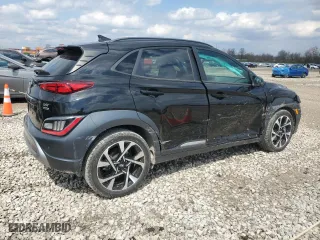 2022 Hyundai Kona Limited with VIN KM8K5CA32NU844461, listed as a Copart auction lot 52772795 with 18,251 mi miles and Salvage Title. Bid and sale history available at carsss.com. Image 3.