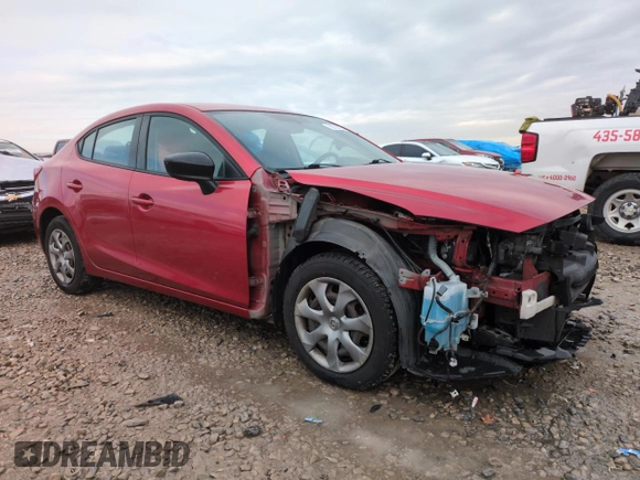 2014 Mazda 3 i SV with VIN JM1BM1T78E1185394, listed as a Copart auction lot 88788315 with 106,915 mi miles and Salvage Title. Bid and sale history available at DreamBid. Image 4.