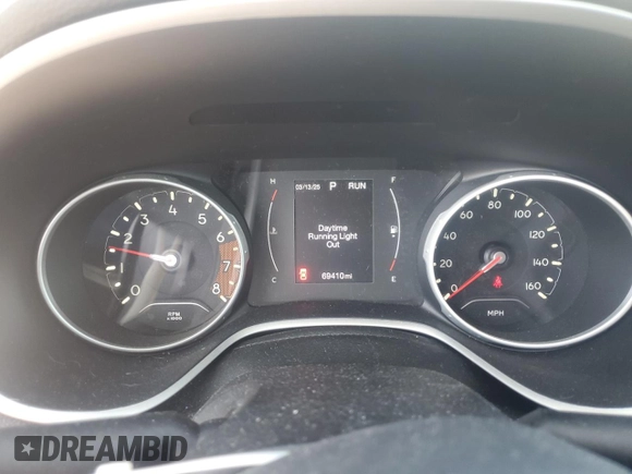 2017 Jeep Compass Latitude with VIN 3C4NJDBB3HT651453, listed as a Copart auction lot 48102715 with 69,410 mi miles and Salvage Title. Bid and sale history available at carsss.com. Image 9.
