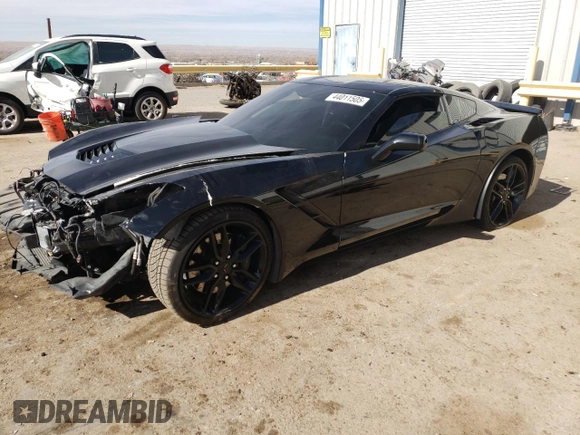 2016 Chevrolet Corvette Z51 2LT with VIN 1G1YK2D71G5118497, listed as a Copart auction lot 44011505 with 24,813 mi miles and Salvage title. Bid and sale history available at DreamBid. Image 1.