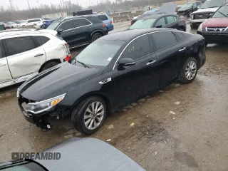 2017 Kia Optima LX with VIN 5XXGT4L39HG123521, listed as a Copart auction lot 44458205 with 156,166 mi miles and Salvage Title. Bid and sale history available at carsss.com. Image 1.