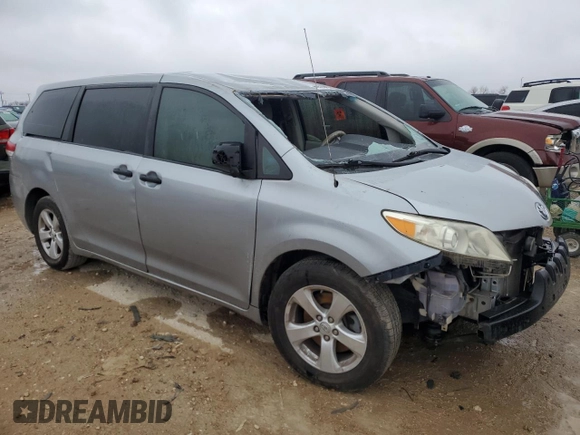 2013 Toyota Sienna L with VIN 5TDZK3DC5DS369785, listed as a Copart auction lot 46327335 with 178,788 mi miles and Salvage Title. Bid and sale history available at carsss.com. Image 4.