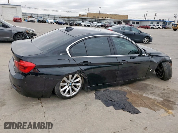 2017 BMW 3 Series 330e iPerformance with VIN WBA8E1C54HK895345, listed as a Copart auction lot 51351045 with 82,140 mi miles and Salvage Title. Bid and sale history available at carsss.com. Image 3.