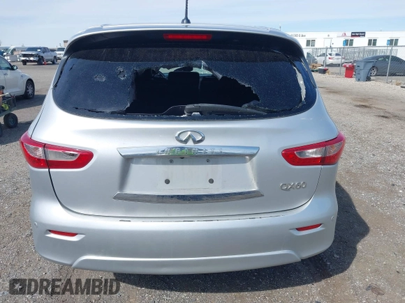 2014 Infiniti QX60 with VIN 5N1AL0MN3EC505792, listed as a IAAI auction lot 41761110 with 144,950 mi miles and . Bid and sale history available at DreamBid. Image 16.