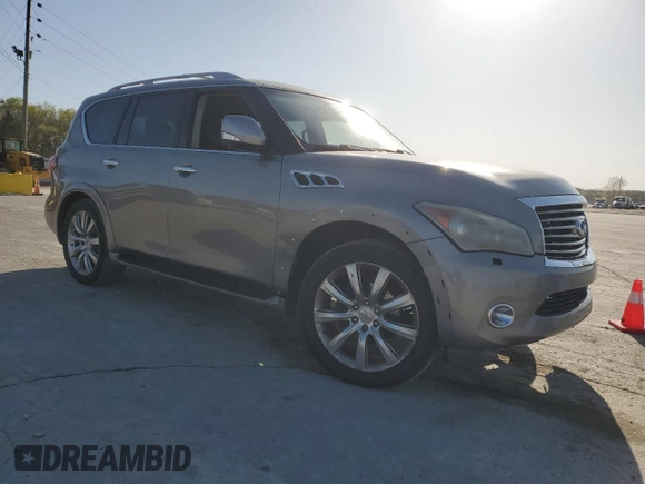 2012 Infiniti QX56 7-passenger with VIN JN8AZ2NE2C9021091, listed as a Copart auction lot 52217325 with 293,275 mi miles and Clean Title. Bid and sale history available at carsss.com. Image 4.