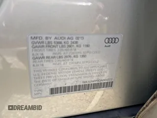 2013 Audi Q5 Premium Plus with VIN WA1LFAFP9DA069222, listed as a Copart auction lot 59287815 with 138,264 mi miles and Clean title. Bid and sale history available at DreamBid. Image 10.