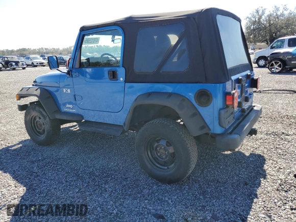 2003 Jeep Wrangler X with VIN 1J4FA39S03P317828, listed as a Copart auction lot 47012595 with 164,965 mi miles and Salvage Title. Bid and sale history available at carsss.com. Image 2.