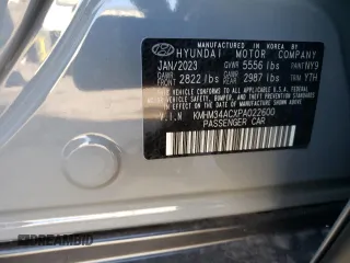 2023 Hyundai Ioniq 6 Preferred z VIN KMHM34ACXPA022600, wystawiony jako Copart lot #75378813 z przebiegiem 3119 mil mil oraz . Historia ofert i sprzedaży dostępna na DreamBid. Obrazek 12.