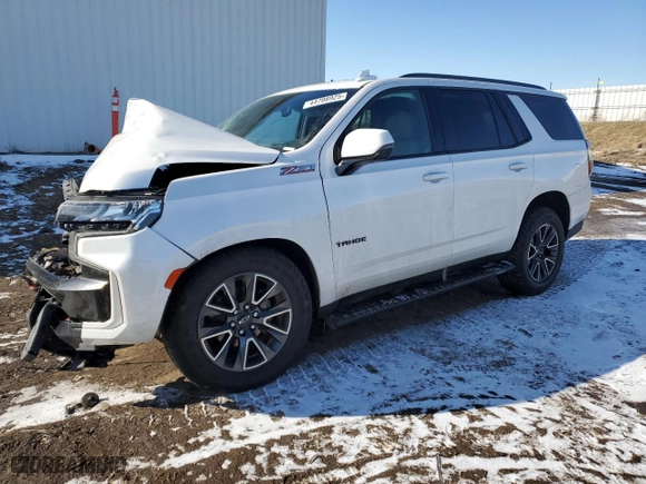 2021 Chevrolet Tahoe Z71 with VIN 1GNSKPKD7MR319478, listed as a Copart auction lot 44708925 with 0 mi miles and Salvage Title. Bid and sale history available at carsss.com. Image 1.