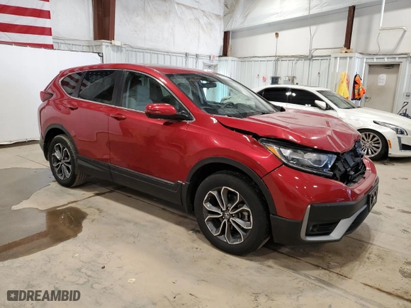 2021 Honda CR-V EX with VIN 2HKRW2H56MH652132, listed as a Copart auction lot 52621955 with 59,403 mi miles and Salvage Title. Bid and sale history available at carsss.com. Image 4.