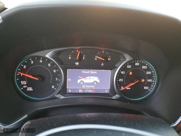 2022 Chevrolet Equinox Premier with VIN 2GNAXNEV6N6113121, listed as a Copart auction lot 87183584 with 17,105 mi miles and Salvage Title. Bid and sale history available at carsss.com. Image 9.
