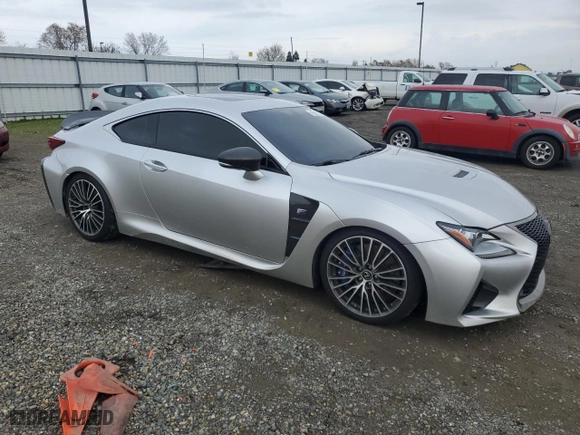 2015 Lexus RC F with VIN JTHHP5BC3F5000328, listed as a Copart auction lot 86008974 with 93,518 mi miles and Salvage Title. Bid and sale history available at carsss.com. Image 4.