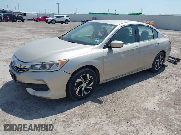 2016 Honda Accord Sedan LX with VIN 1HGCR2F37GA187338, listed as a IAAI auction lot 41989641 with 57,698 mi miles. Bid and sale history available at carsss.com. Image 2.