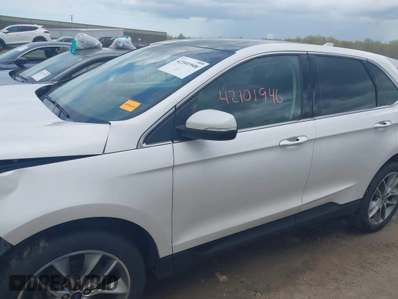 2017 Ford Edge Titanium with VIN 2FMPK4K94HBB41767, listed as a IAAI auction lot 42101946 with 76,984 mi miles. Bid and sale history available at carsss.com. Image 15.