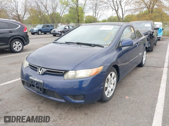 2008 Honda Civic Cpe LX with VIN 2HGFG12608H530474, listed as a IAAI auction lot 42084035 with 182,037 mi miles. Bid and sale history available at carsss.com. Image 2.