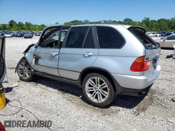 2002 BMW X5 3.0i with VIN 5UXFA53582LP46224, listed as a Copart auction lot 58294594 with 0 mi miles and Salvage Title. Bid and sale history available at carsss.com. Image 2.