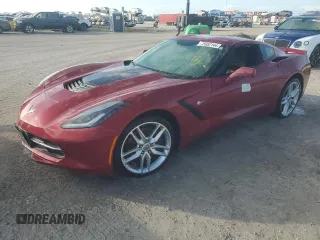 2015 Chevrolet Corvette Z51 2LT with VIN 1G1YJ2D79F5109676, listed as a Copart auction lot 75952144 with 0 mi miles and Salvage Title. Bid and sale history available at carsss.com. Image 1.