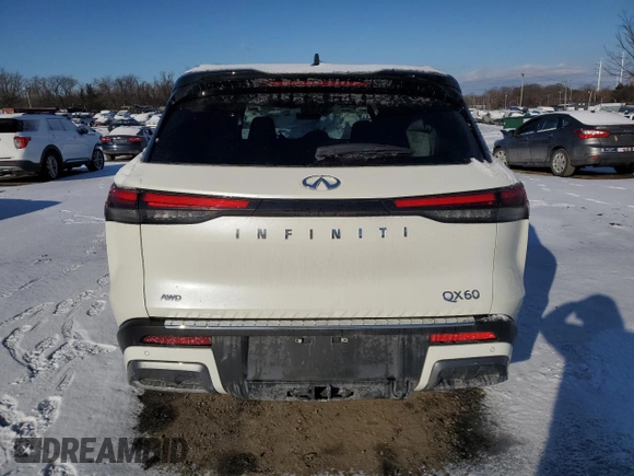 2023 Infiniti QX60 Autograph z VIN 5N1DL1HU8PC364029, wystawiony jako Copart lot #88387495 z przebiegiem Nie podano mil oraz Szkody całkowita. Historia ofert i sprzedaży dostępna na DreamBid. Obrazek 6.